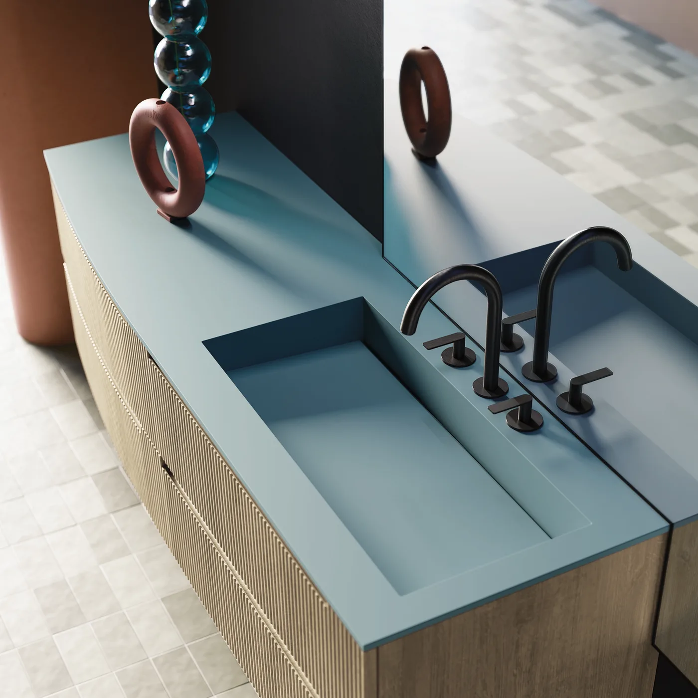 Mineraltek-Waschtisch