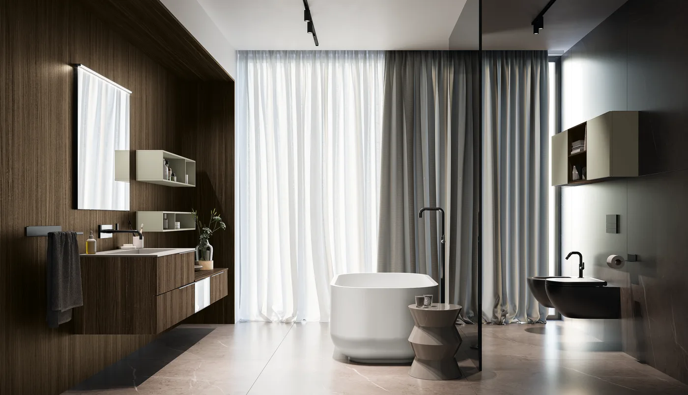 Young &mdash; Komposition mit Gres-Waschtisch